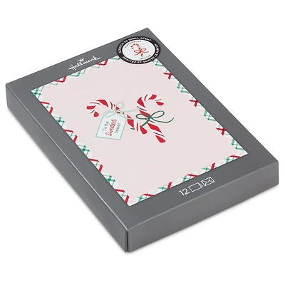 Candy Canes on Pink Scented Boxed Christmas Cards, Pack of 12 for only USD 20.49 | Hallmark