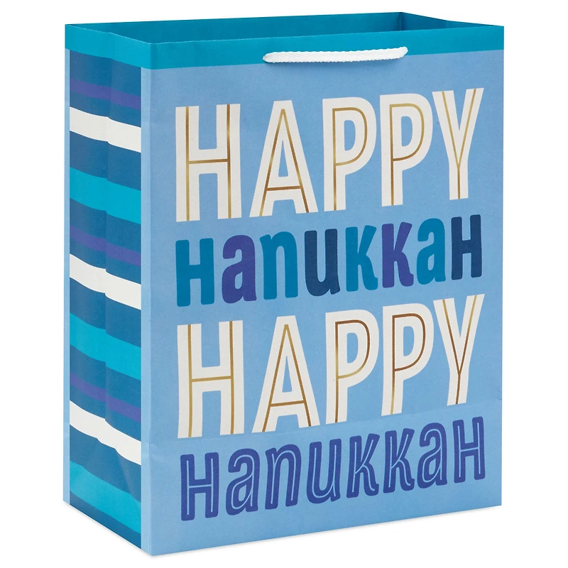 13" Happy Hanukkah on Blue Large Gift Bag for only USD 4.49 | Hallmark