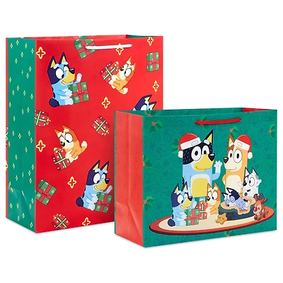 Bluey Family 2-Pack Christmas Gift Bag Bundle for only USD 8.99 | Hallmark