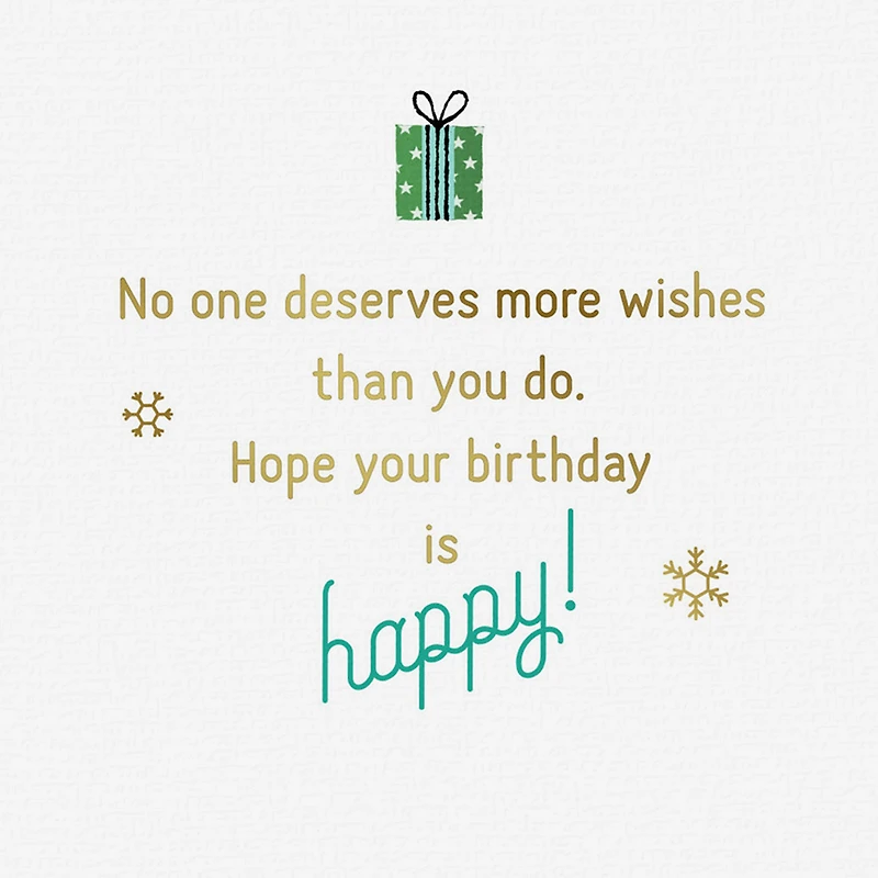 Merry Wishes Christmas Birthday Card for only USD 4.99 | Hallmark