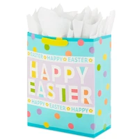 15.5" Polka Dots Extra-Large Easter Gift Bag With Tissue for only USD 6.99 | Hallmark