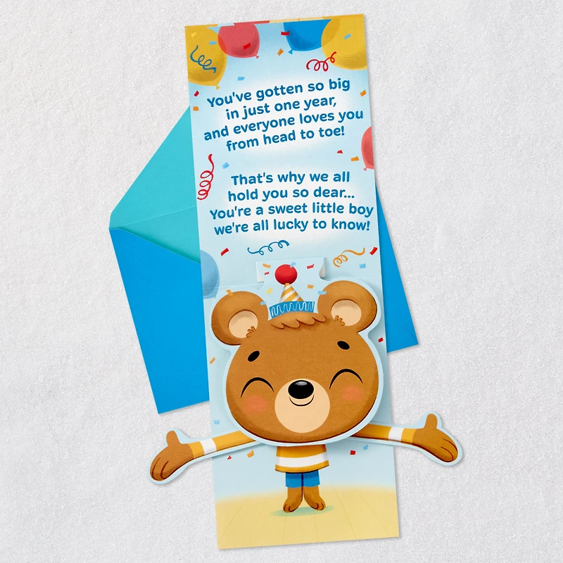 Loved From Head to Toe Pop-Up First Birthday Card for Boy for only USD 6.59 | Hallmark