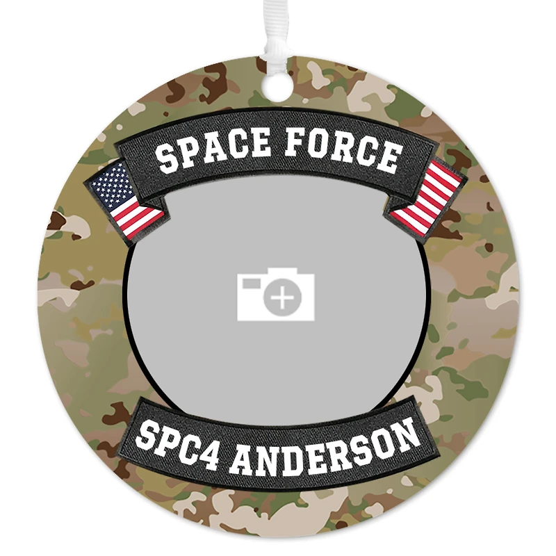 Space Force Metal Personalized Ornament, Custom Photo and Text for only USD 17.99 | Hallmark