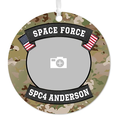 Space Force Metal Personalized Ornament, Custom Photo and Text for only USD 17.99 | Hallmark
