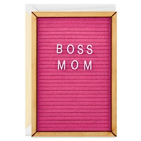 Boss Mom Letter Board Mother's Day Card for only USD 7.99 | Hallmark