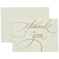 Gold Borders Thank You Notes, Box of 40 for only USD 13.99 | Hallmark