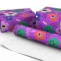 Lavender-Scented Bold Flowers on Purple Wrapping Paper Roll, 15 sq. ft. for only USD 5.99 | Hallmark
