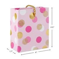 4.6" Pink and Gold Dots Gift Card Holder Mini Bag for only USD 3.49 | Hallmark