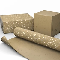Falling Snow/Brown Flecks on Kraft Holiday Reversible Wrapping Paper Roll, 22.5 sq. ft. for only USD 4.99 | Hallmark