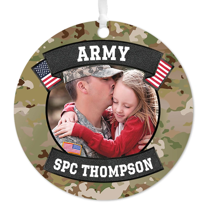 Army Metal Personalized Ornament, Custom Photo and Text for only USD 17.99 | Hallmark