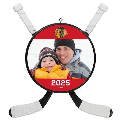NHL Chicago Blackhawks® Hockey Personalized Ornament, Custom Photo and Text for only USD 30.99 | Hallmark