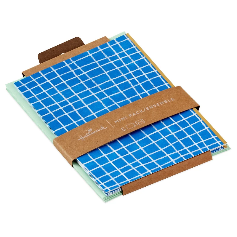 Blue Windowpane Blank Note Cards, Pack of 5 for only USD 5.00 | Hallmark