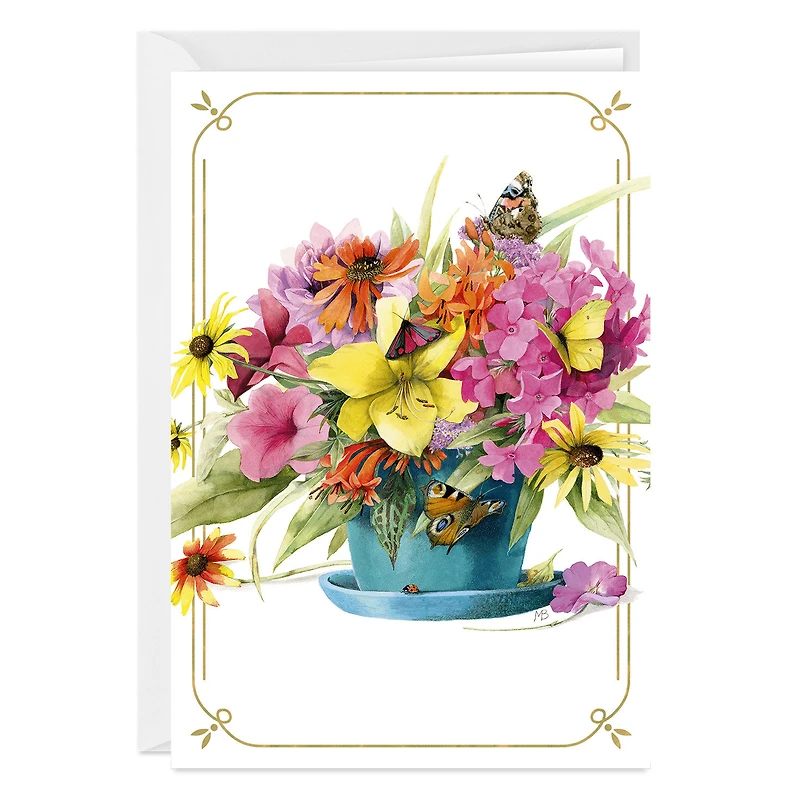Marjolein Bastin Cheerful Flower Pot Blank Custom Card for only USD 4.99 | Hallmark