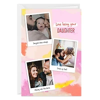 Personalized Snapshots on Pink Watercolor Photo Card for only USD 4.99 | Hallmark