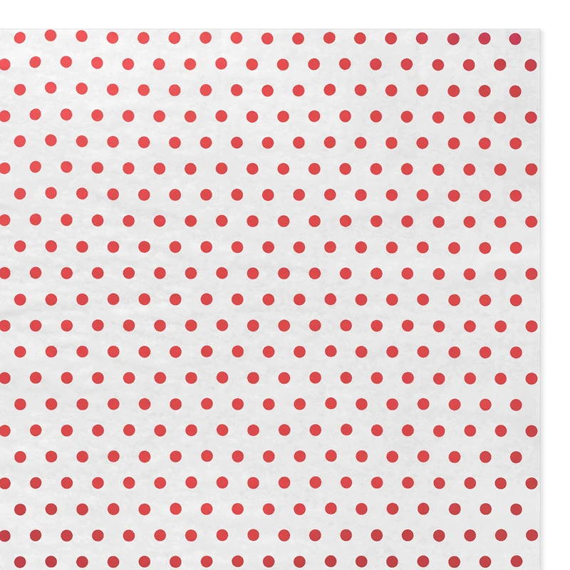 Red Polka Dots on White Tissue Paper, 6 sheets for only USD 1.99 | Hallmark