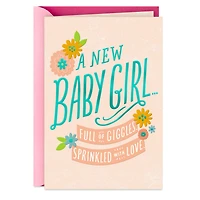 Full of Giggles New Baby Girl Card for only USD 3.99 | Hallmark