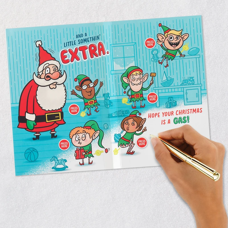 Santa and Farting Elves Funny Christmas Card With Sound for only USD 8.99 | Hallmark