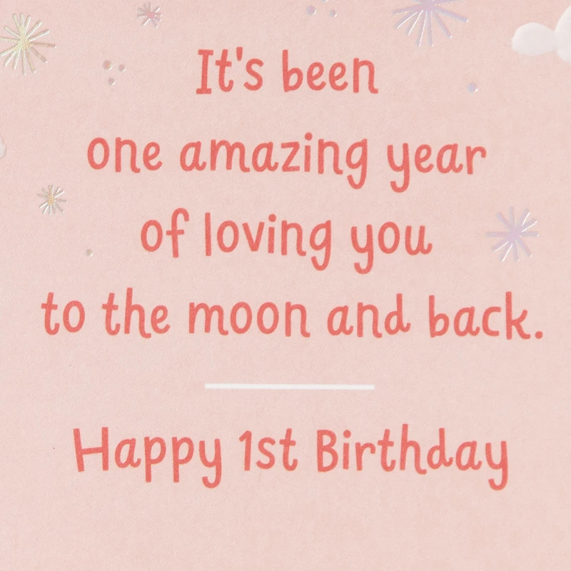 Love You to the Moon and Back 1st Birthday Card for Daughter for only USD 3.99 | Hallmark