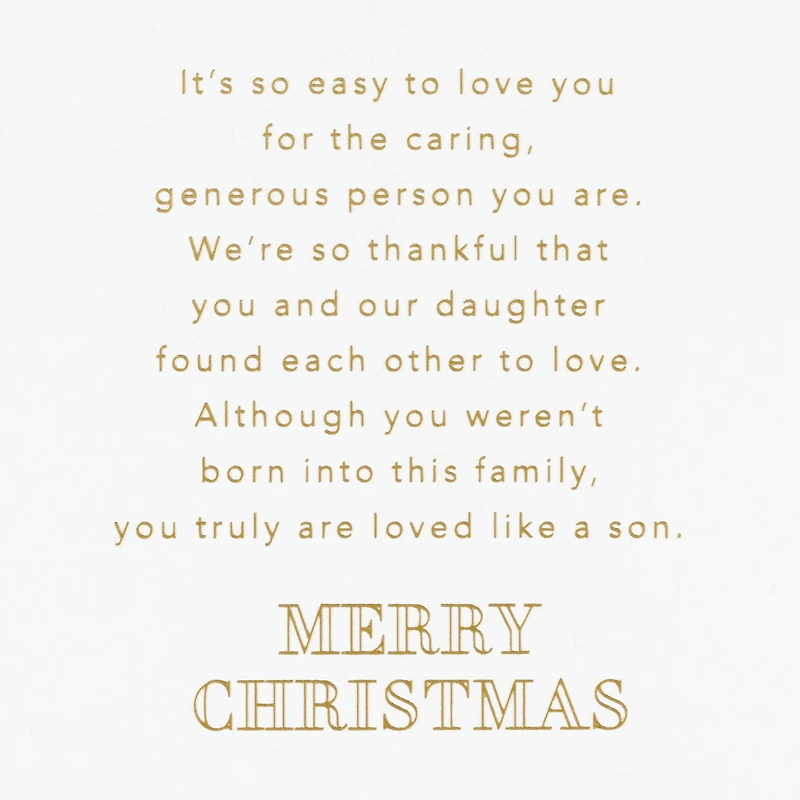 You're Truly Loved Like a Son Christmas Card for Son-in-Law for only USD 3.99 | Hallmark