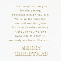 You're Truly Loved Like a Son Christmas Card for Son-in-Law for only USD 3.99 | Hallmark