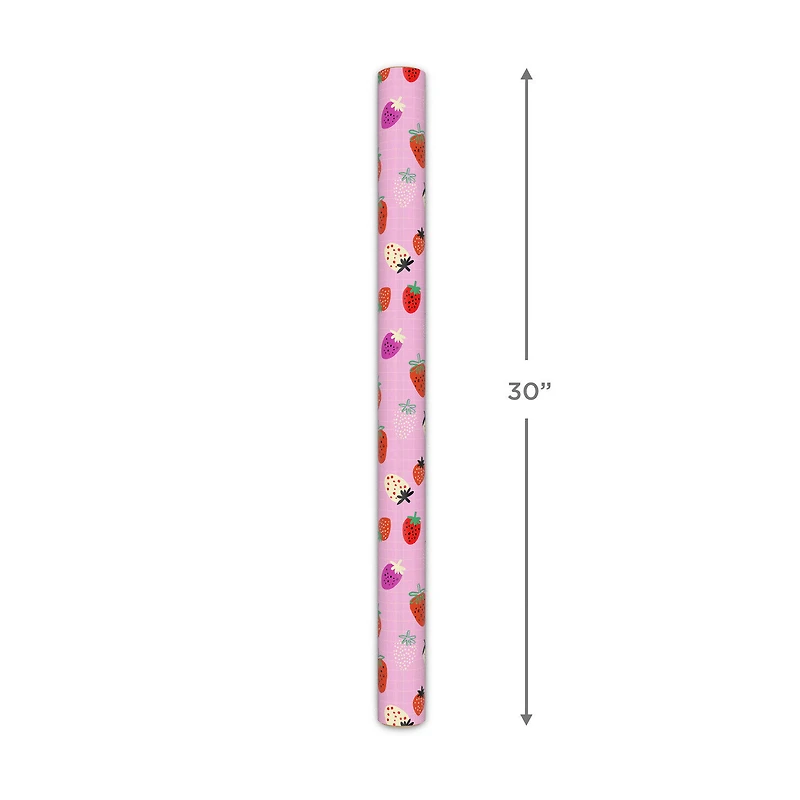 Strawberry-Scented Colorful Berries on Pink Wrapping Paper Roll, 15 sq. ft. for only USD 5.99 | Hallmark
