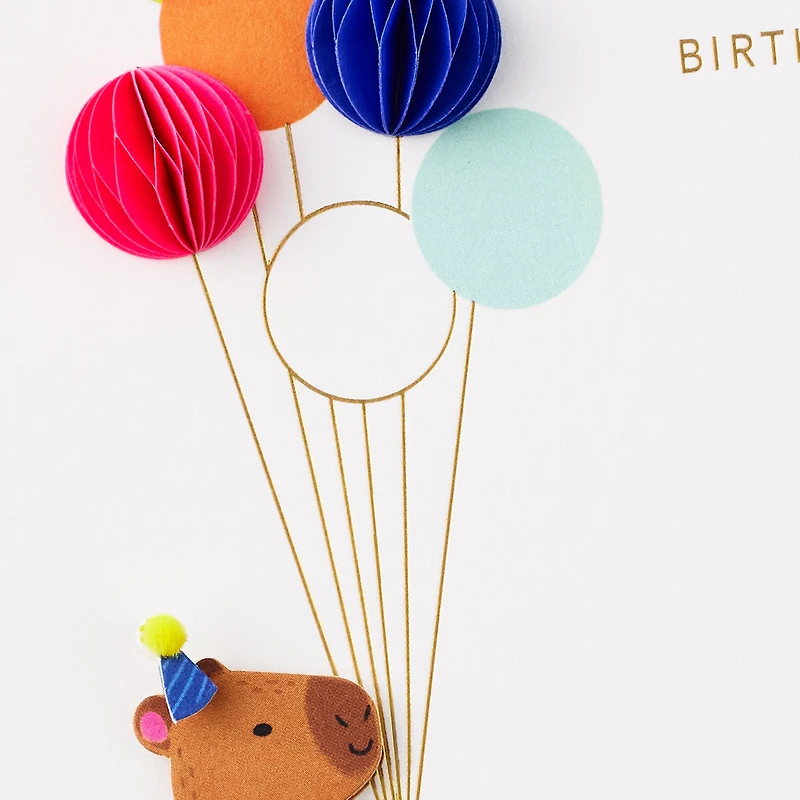 Capybara with Balloons Birthday Card for Kids for only USD 8.59 | Hallmark