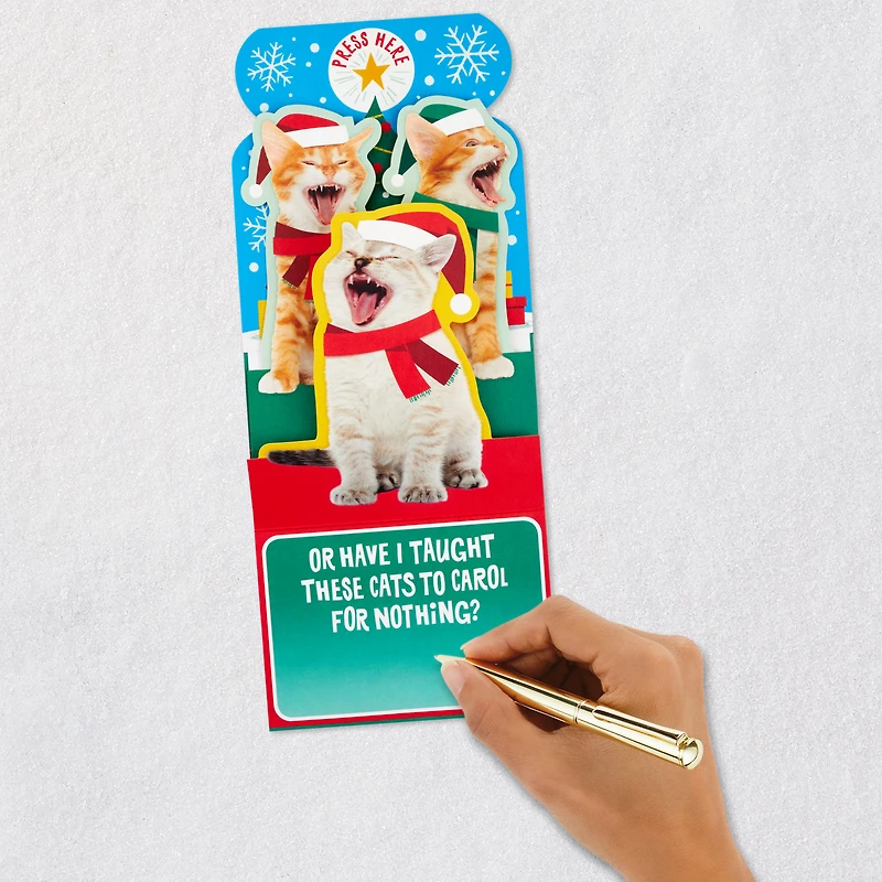 Caroling Cats Funny Musical Pop-Up Christmas Card for only USD 7.99 | Hallmark