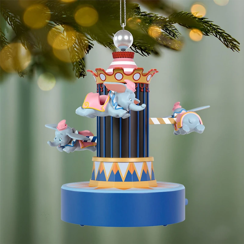 Disney Parks Memories 70 Years of Disneyland Dumbo the Flying Elephant Musical Ornament With Light and Motion for only USD 69.99 | Hallmark