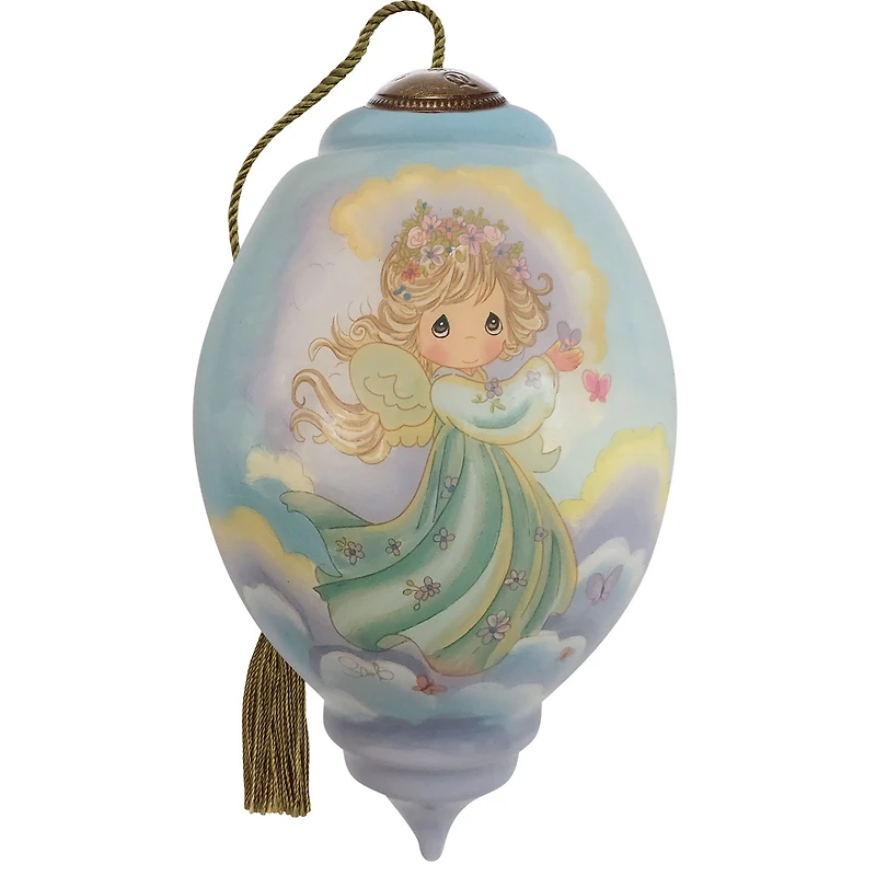 Ne'Qwa Art Precious Moments Peace on Earth Angel Glass Christmas Ornament for only USD 55.00 | Hallmark