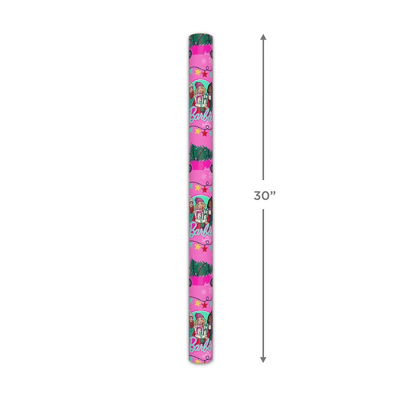 Barbie™ and Friends on Pink Christmas Wrapping Paper Roll, 25 sq. ft. for only USD 4.99 | Hallmark