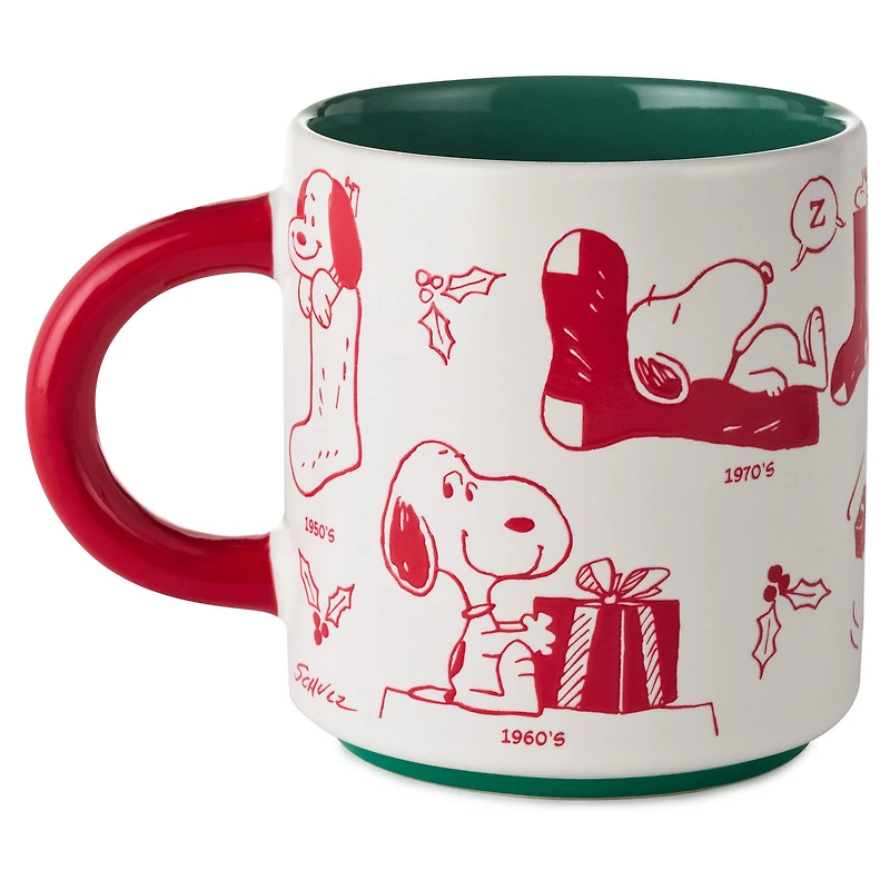 Peanuts® Holiday Snoopy Through the Decades Mug, 17.5 oz. for only USD 19.99 | Hallmark