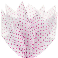 Hot Pink Polka Dots on White Tissue Paper, 6 sheets for only USD 1.99 | Hallmark