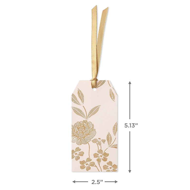 Gold Flowers on Pink Large Gift Tag for only USD 0.99 | Hallmark