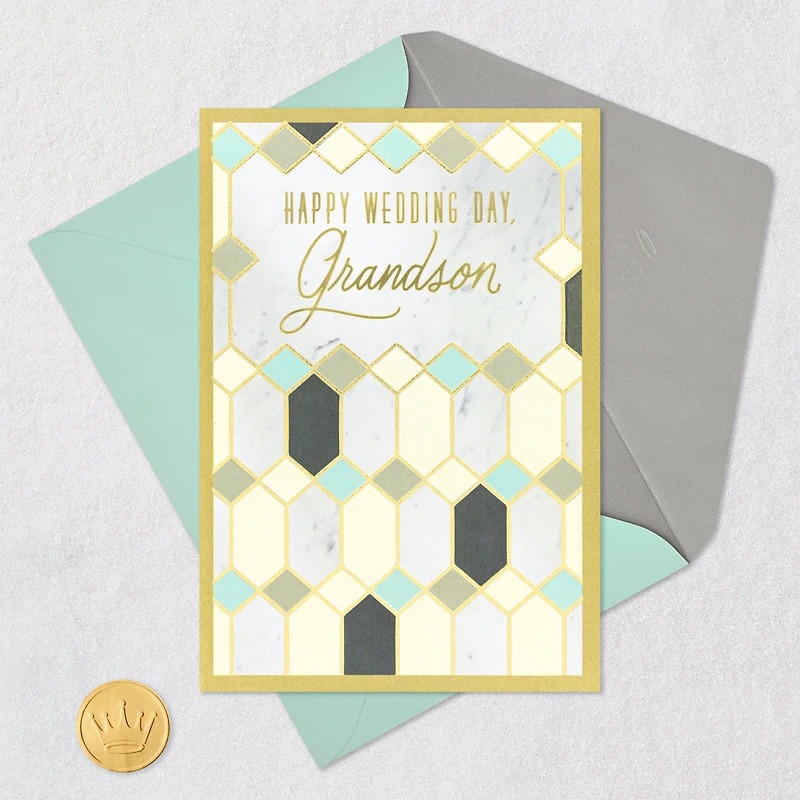 Celebrating This Beautiful New Chapter Wedding Card for Grandson for only USD 4.59 | Hallmark