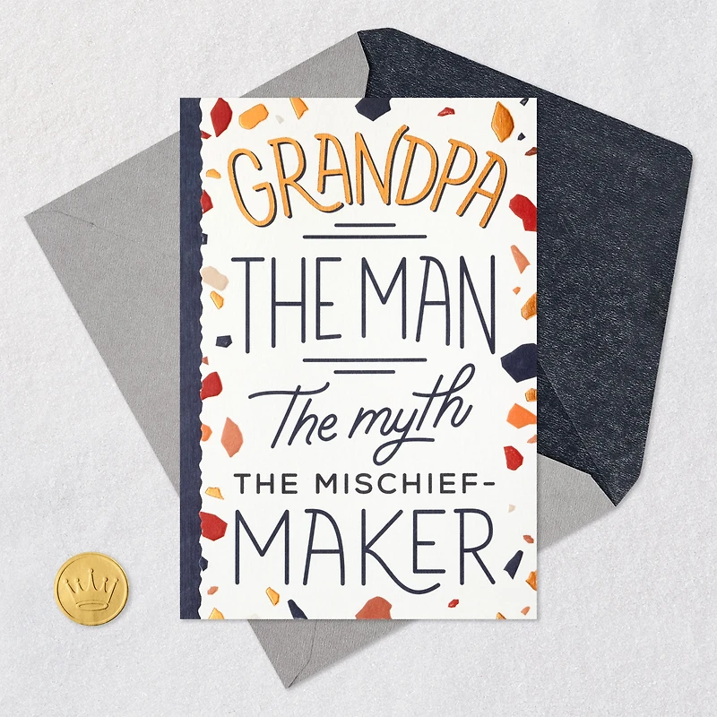 Man, Myth, Mischief-Maker Birthday Card for Grandpa for only USD 4.59 | Hallmark