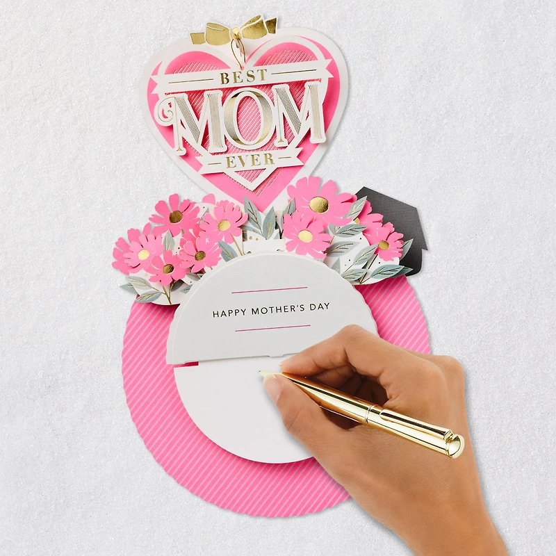 Best Mom Ever Hearts and Flowers Musical 3D Pop-Up Mother's Day Card With Motion for only USD 14.99 | Hallmark