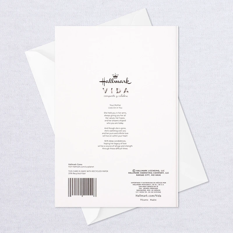 Your Mother Lives On In You Spanish-Language Sympathy Card for only USD 4.99 | Hallmark