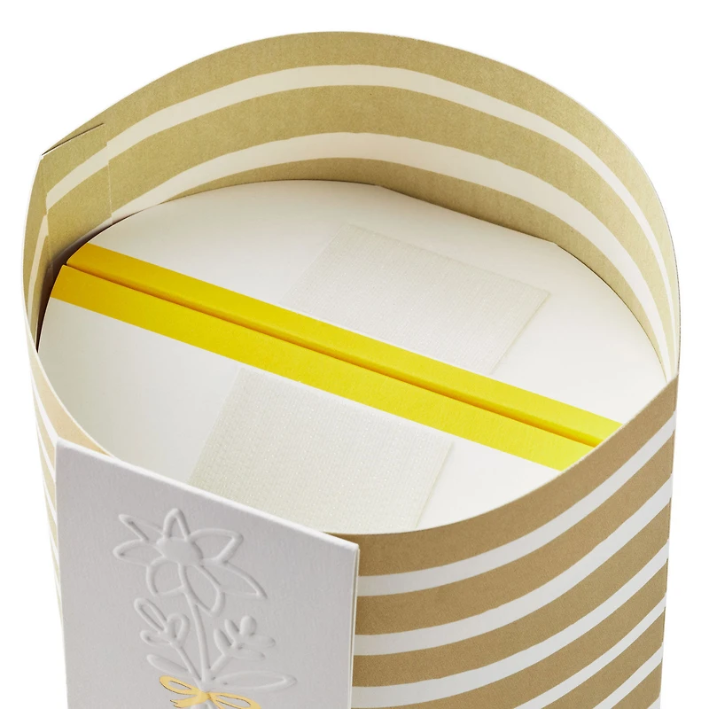 Build-a-Bouquet Gold Stripes Pop-Up Paper Vase With Mini Card for only USD 4.99 | Hallmark
