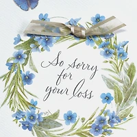 Marjolein Bastin Wreath With Butterflies Sympathy Card for only USD 4.99 | Hallmark