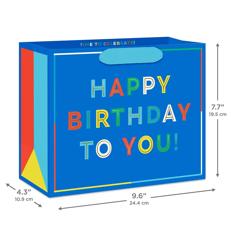 7.7" Happy Birthday to You on Blue Medium Gift Bag for only USD 3.99 | Hallmark