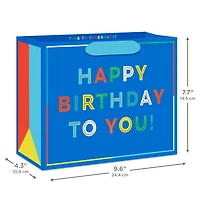 7.7" Happy Birthday to You on Blue Medium Gift Bag for only USD 3.99 | Hallmark