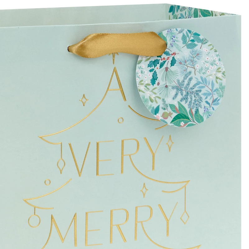 9.6" A Very Merry Christmas Mint Green Medium Gift Bag for only USD 3.99 | Hallmark