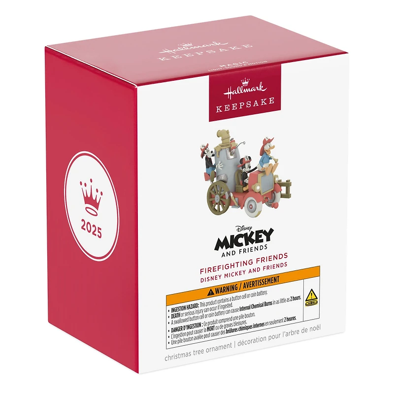 Disney Mickey and Friends Firefighting Friends 2025 Ornament With Light, Sound and Motion for only USD 61.99 | Hallmark