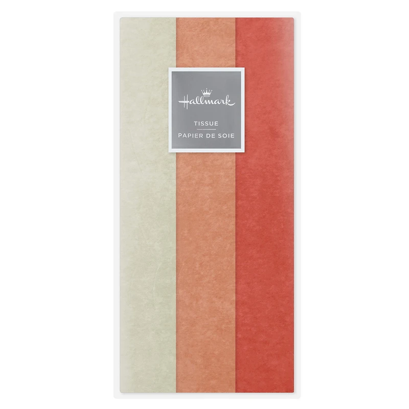 Solid Coral/Peach/Ivory 3-Pack Assortment Tissue Paper, 12 sheets for only USD 2.99 | Hallmark
