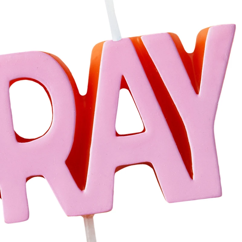"Hooray" Pink Candle for only USD 6.99 | Hallmark