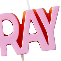 "Hooray" Pink Candle for only USD 6.99 | Hallmark