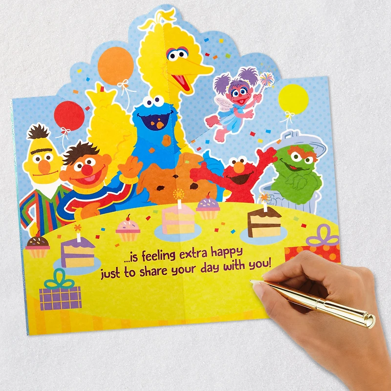 Sesame Street® Extra Happy Pop-Up Birthday Card for Kids for only USD 4.59 | Hallmark