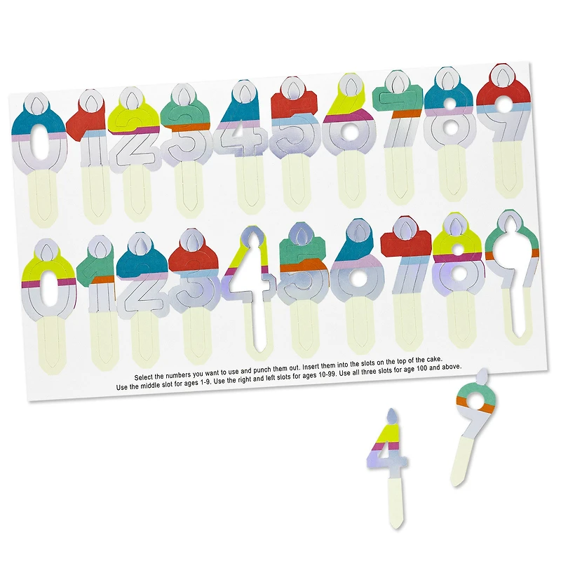 Blue and Green Confetti Cake Pick-a-Number Customizable Pop-Up Birthday Card for only USD 9.99 | Hallmark