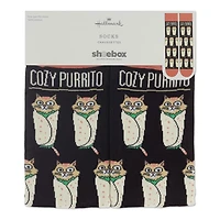Shoebox Cat Purrito Funny Crew Socks for only USD 12.99 | Hallmark