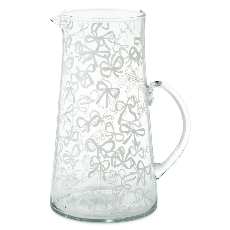 Lacey Chabert Collection Bow Illustrated Glass Pitcher, 45 oz. for only USD 24.99 | Hallmark